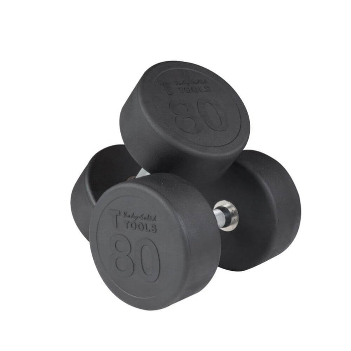 Body-Solid SDP Rubber Round Dumbbells 80 lbs Pair