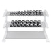 Body-Solid SDS Cast Iron Hex Dumbbell Sets 5-50 lbs With Three Tier Rack