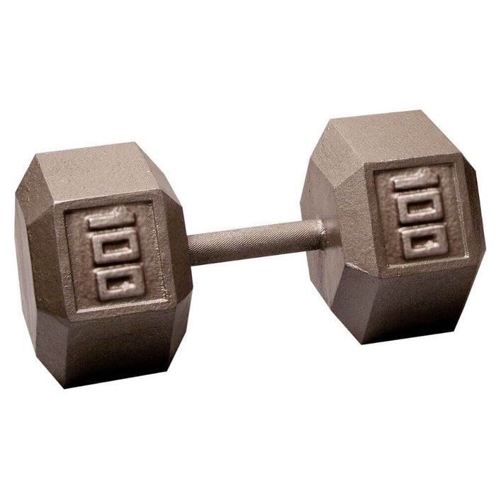 Body-Solid SDX Cast Iron Hex Dumbbells 100 lbs