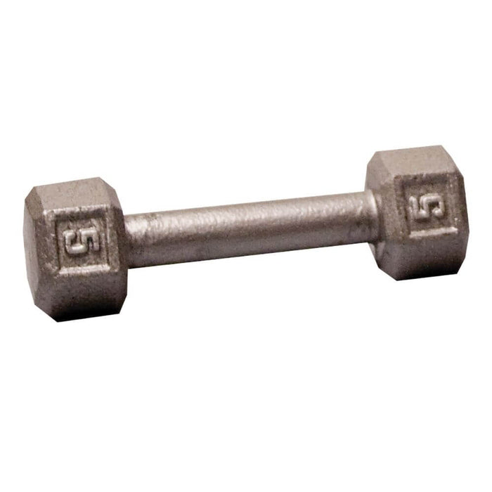 Body-Solid SDX Cast Iron Hex Dumbbells 5 lbs