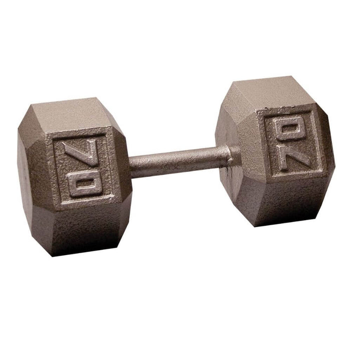 Body-Solid SDX Cast Iron Hex Dumbbells 70 lbs