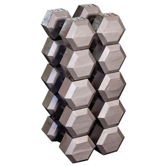 Body-Solid SDX Cast Iron Hex Dumbbells Group