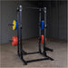 Body-Solid SPR500BACK Extended Commercial Half Rack Front Side View With Plates