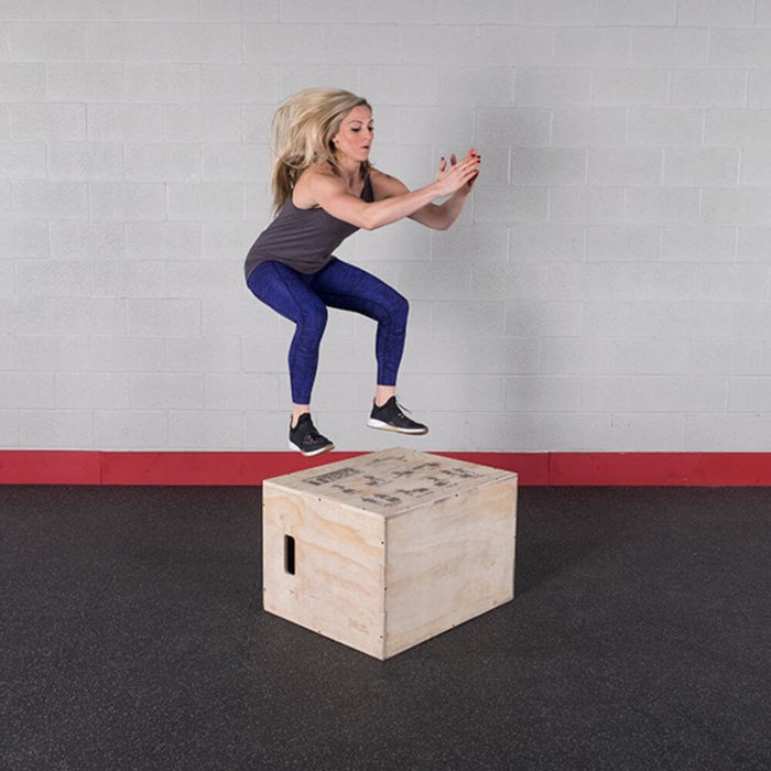 Body-Solid Tools BSTWPBOX 3-in-1 Wooden Plyo Box Jump