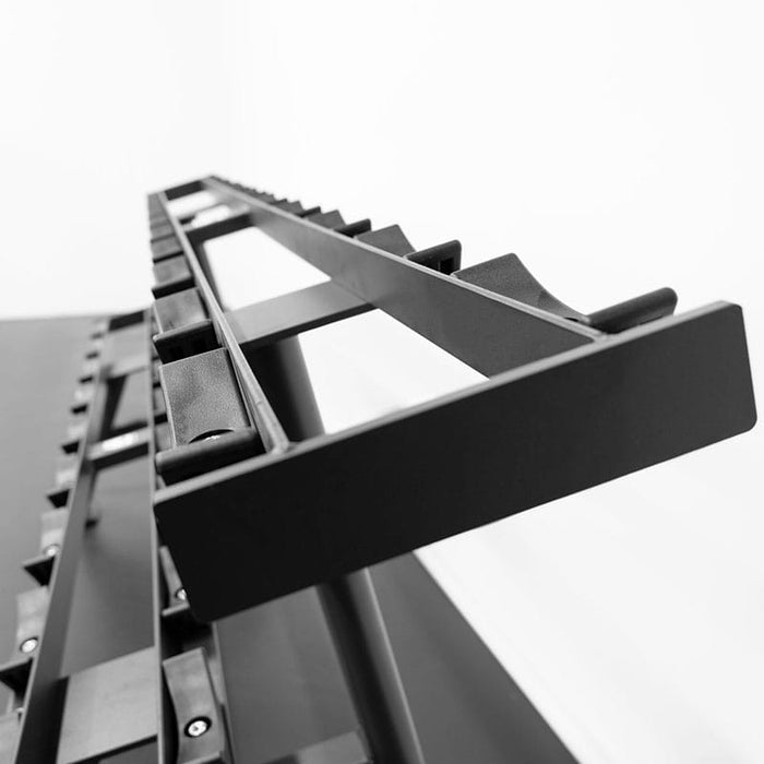 BodyKore G231 Signature Series 2 Tier Pro Dumbbell Rack Side View Close Up
