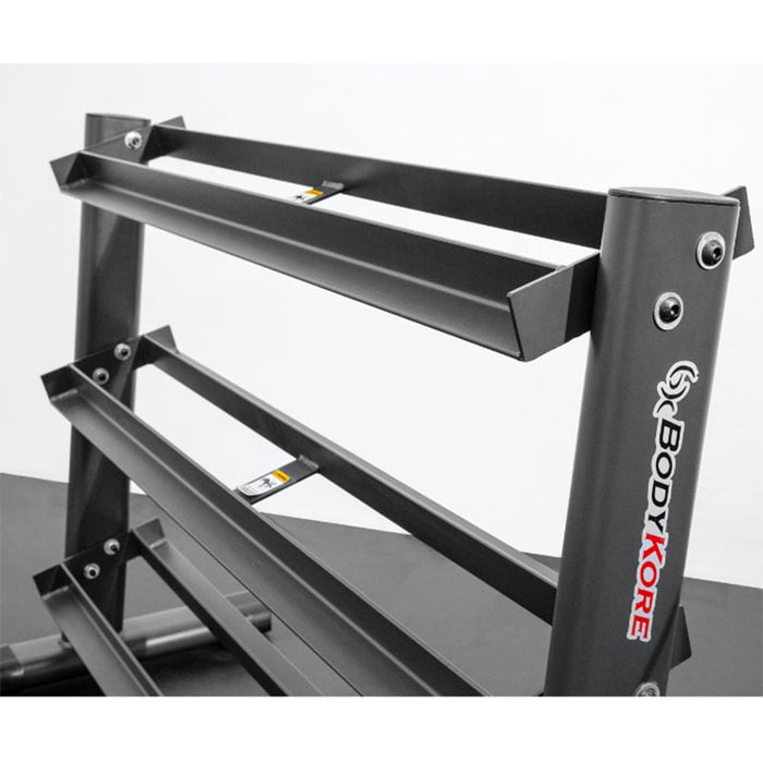 BodyKore G241 5-50lb Dumbbell Rack Angled Design