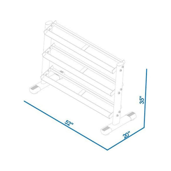 BodyKore G241 5-50lb Dumbbell Rack Dimensions