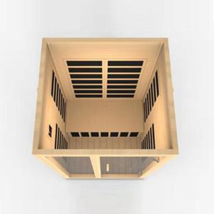 Dynamic DYN-6209-01 Santiago 2-Person Low EMF Far Infrared Sauna Top Front View