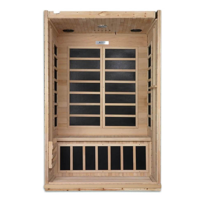 Dynamic Saunas DYN-6210-01 Venice Dynamic Low EMF Far Infrared Sauna Front View Opened