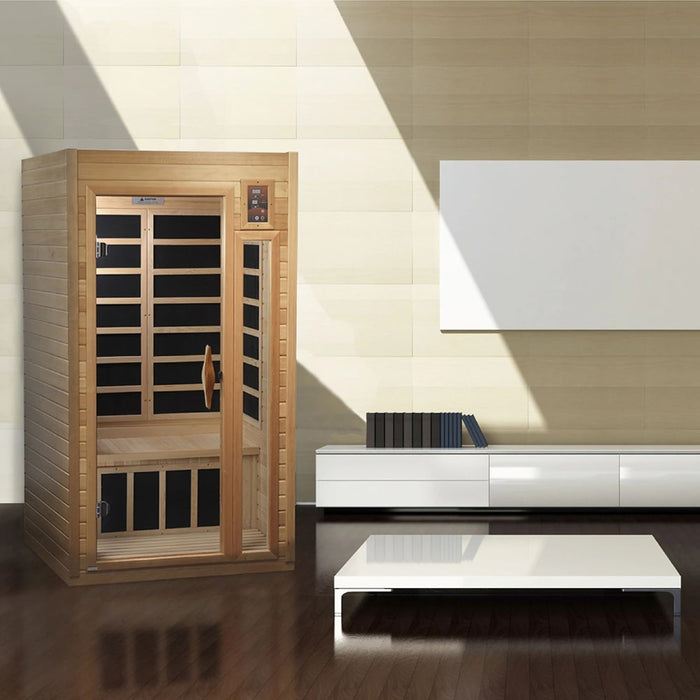 Golden Designs Barcelona Select Elite 1-2-person PureTech™ Near Zero Far Infrared Sauna Living Room