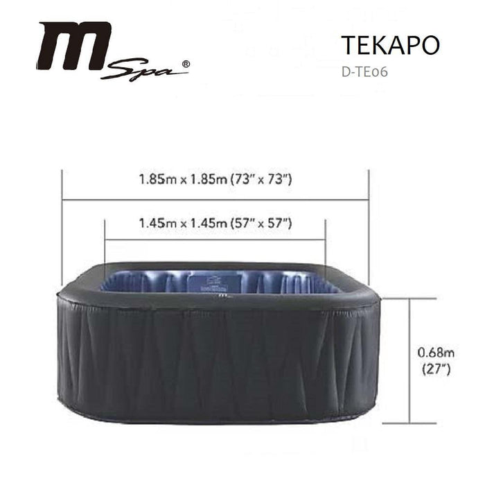 MSpa D-TE06 Tekapo 6-Person Inflatable Bubble Hot Tub Dimension