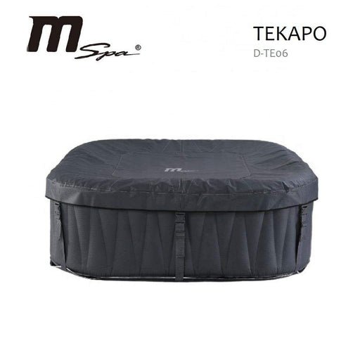 MSpa D-TE06 Tekapo 6-Person Inflatable Bubble Hot Tub Front View With Cover