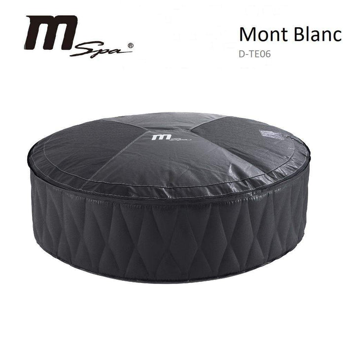 MSpa P-MB049 Mont Blanc 4-Person Inflatable Bubble Hot Tub Front View With Cover
