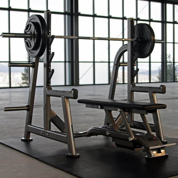 Maxx Bench Olympic Bench Rack Combo - Buy Online — Strength Warehouse USA