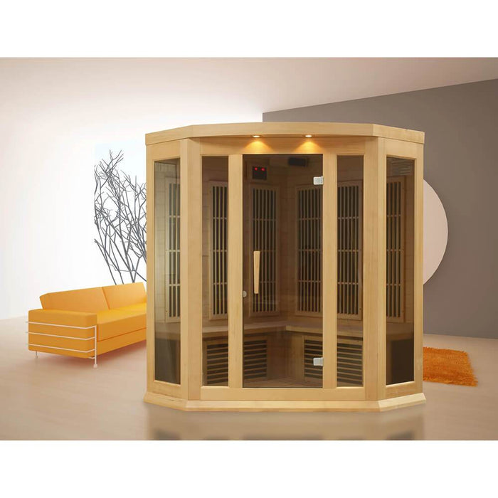 Maxxus MX-K356-01 Low EMF FAR Infrared Carbon Canadian Hemlock Sauna Livingroom
