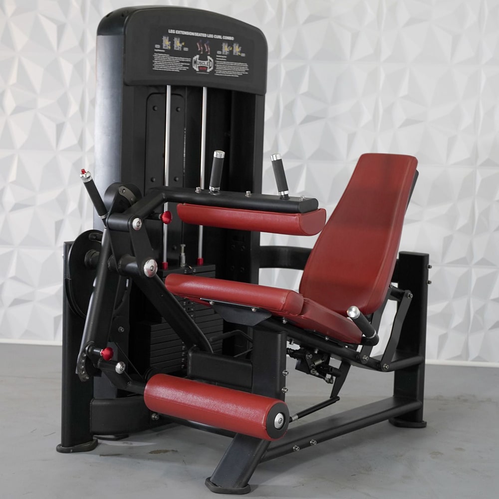 Muscle D Elite MDE-22 Seated Leg Curl Leg Extension Combo Top Front Side View