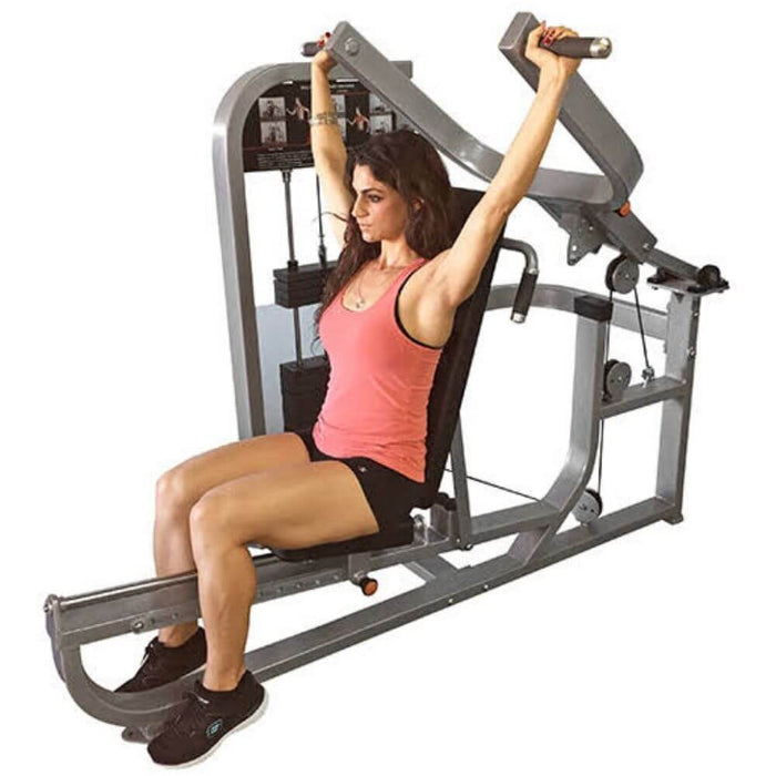 Muscle D Fitness MDD-1001 Dual Function Line Multi Press Combo 3D View Shoulder Press Close Up