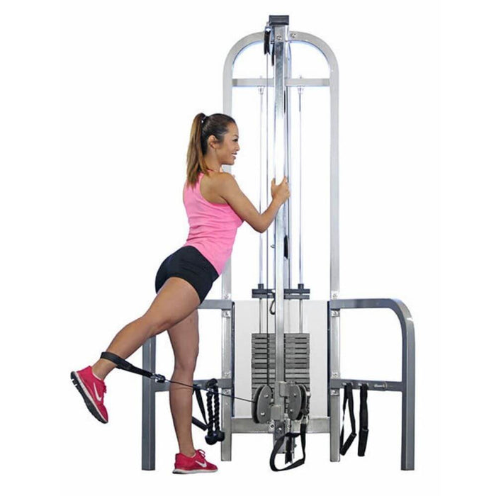 Muscle D Fitness MDD-1010 Dual Function Line Hi_Low Pulley Combo Front View With Model
