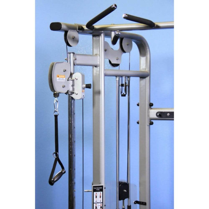 Muscle D Fitness MDM-D88 Multi Stations 95_ Dual Adjustable Pulley Functional Trainer Front View Close Up