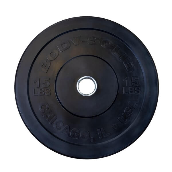 Body-Solid OBPX15 Chicago Extreme Black 15lb Bumper Plate
