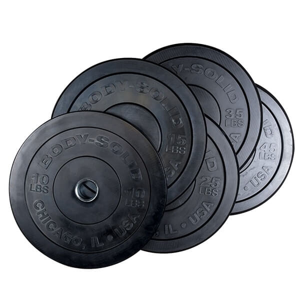 Body-Solid 260lb Chicago Extreme Bumper Plate Set OBPX260