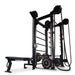 Ropeflex RX8200 ROPERIG Expandable Rope Training Rack 3D View Loaded With Bench