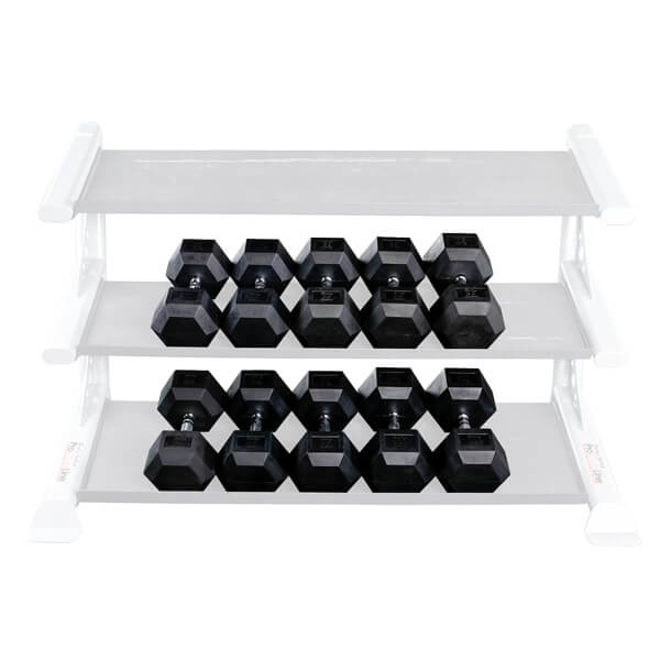 Body Solid Rubber Hex 80-100 lb Dumbbell Set