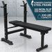Synergee Adjustable Weight Bench with Barbell Rack Features