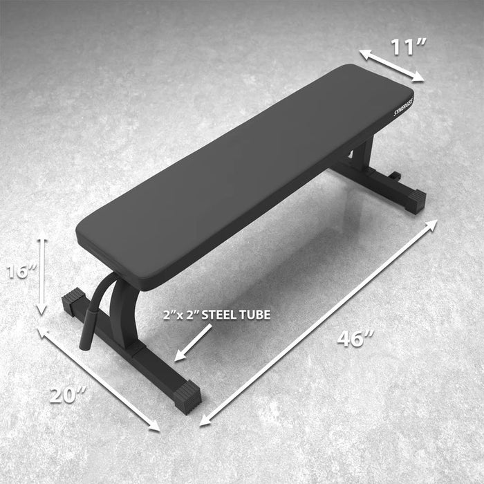 Synergee Flat Bench Dimensional Illustration