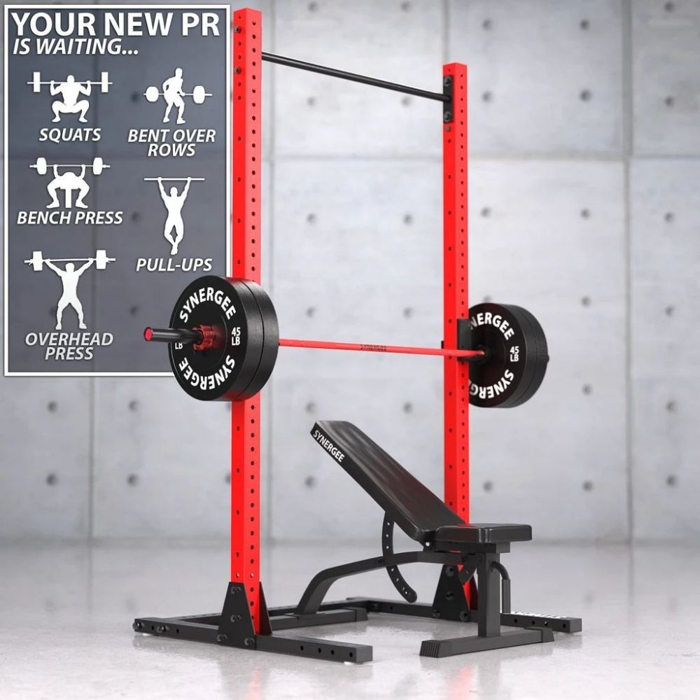 Squat Stand Rogue Bench Press Bar Synergee Squat Rack V3 — Strength  Warehouse USA
