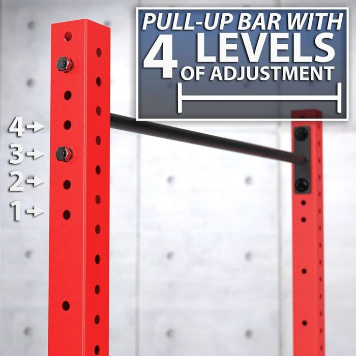 Synergee V3 Squat Rack Pull Up Bar Levels