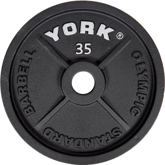 York Barbell 2 Inch Cast Iron Olympic Plates - 35lb Plate
