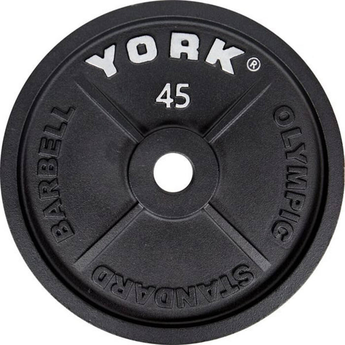 York Barbell 2 Inch Cast Iron Olympic Plates - 45lb Plate