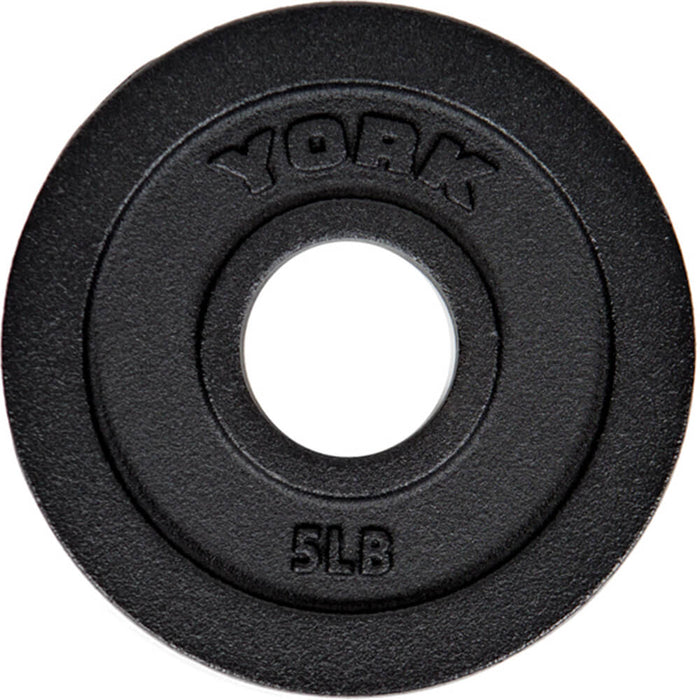 York Barbell 2 Inch Cast Iron Olympic Plates - 5lb Plate