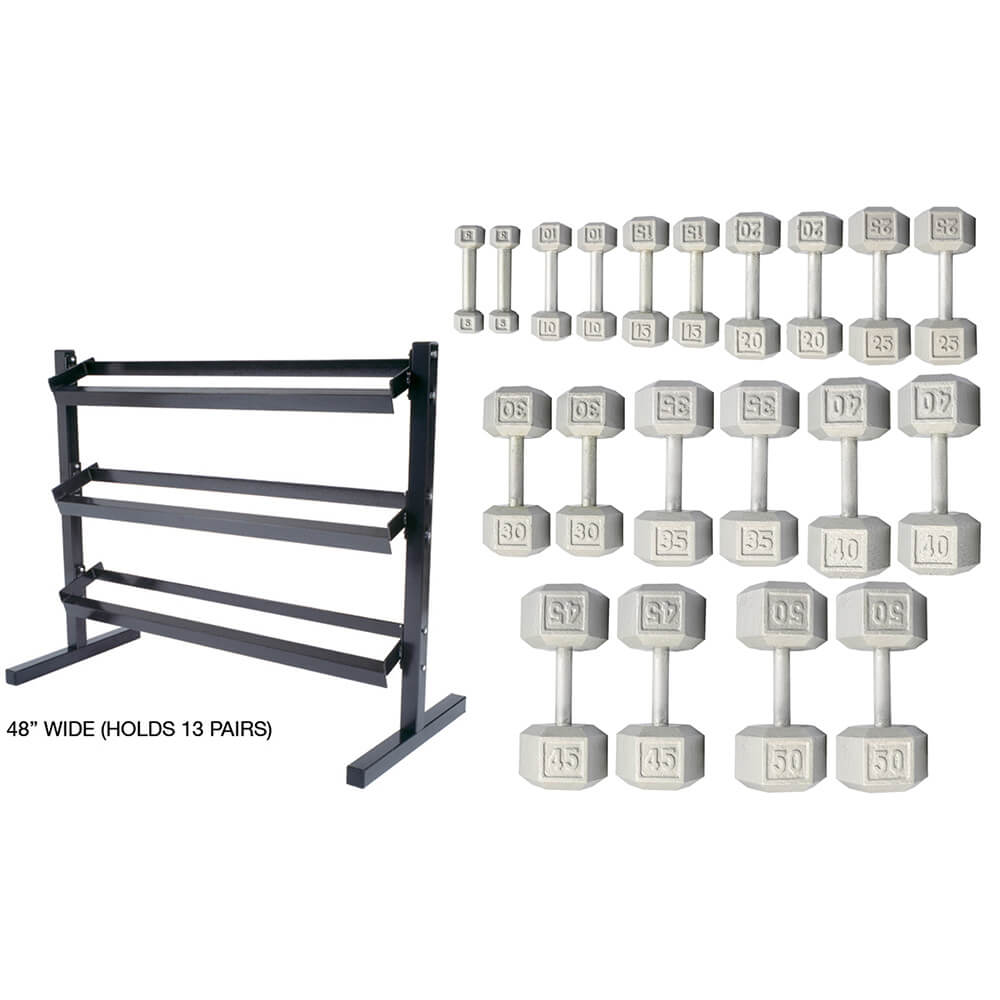 York Barbell 550lb Cast Iron Dumbbell Package Buy Online — Strength