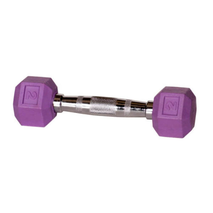 York Barbell 15402 Rubber Hex Dumbbell – Color 2lbs