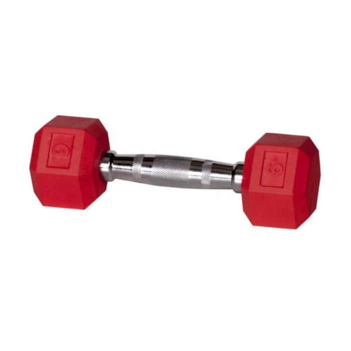 York Barbell 15402 Rubber Hex Dumbbell – Color 6lbs