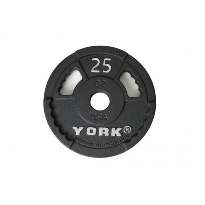York Barbell 29000 G-2 Cast Iron Olympic Plates 25