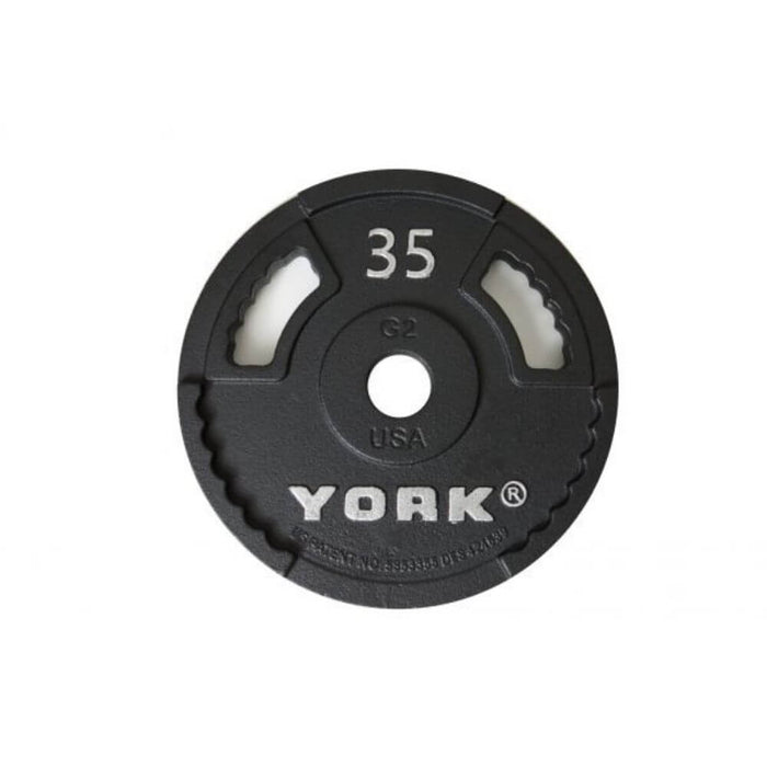 York Barbell 29000 G-2 Cast Iron Olympic Plates 35