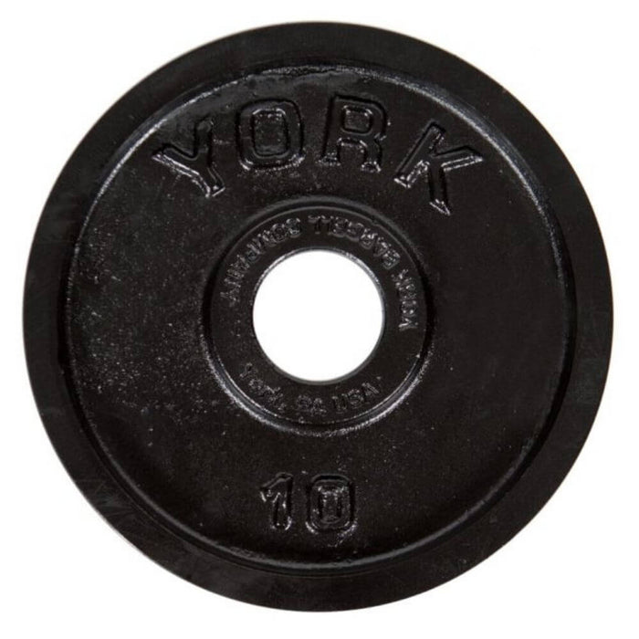 York Barbell 29030 Legacy Cast Iron Precision Milled Olympic Plates 10