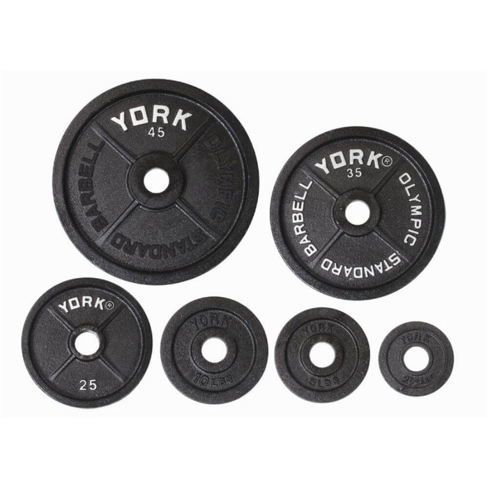 York Barbell 29030 Legacy Cast Iron Precision Milled Olympic Plates