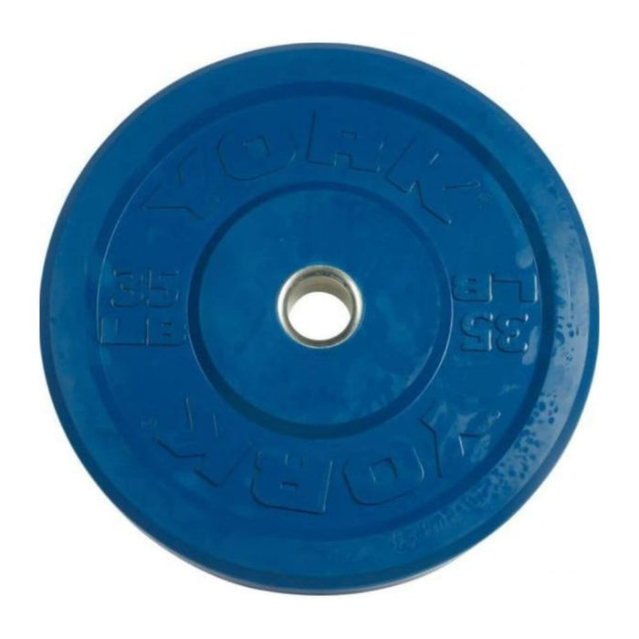 York Barbell 29087 USA Colored Rubber Bumper Plates 35lbs