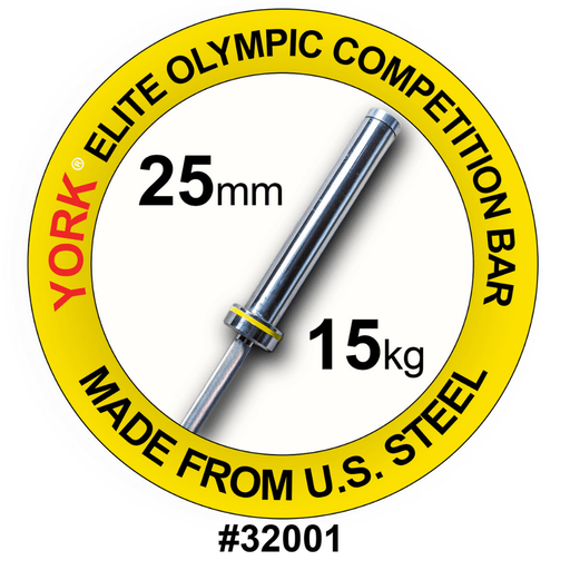 York Barbell 32001 Women's Elite Competition 15kg Olympic Bar