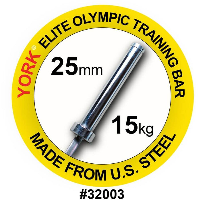 York Barbell 32003 Women's Elite Competition 15kg Olympic Training Bar
