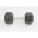 York Barbell 34050 Rubber Hex Dumbbell Front View
