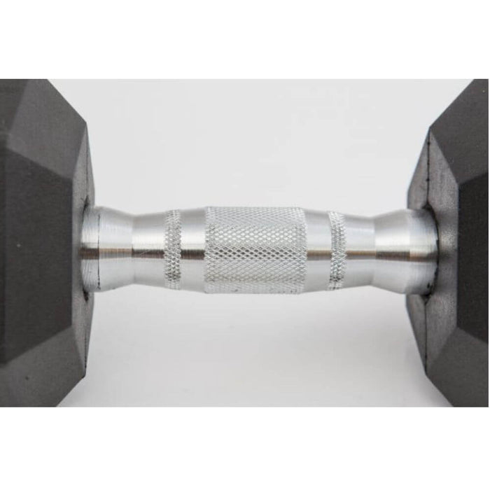 York Barbell 34050 Rubber Hex Dumbbell Handle View