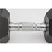 York Barbell 34090 Rubber Hex Dumbbell Set Handle View