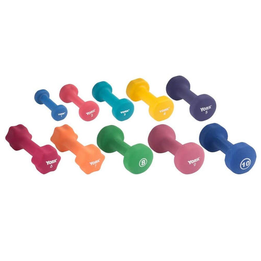 York Barbell 443101 Multi-Color Neoprene Fitbells