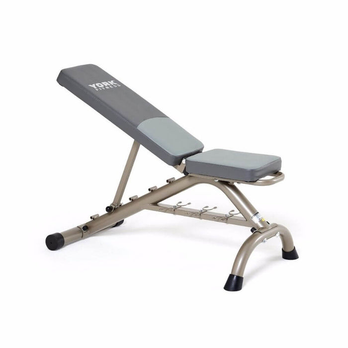 York Barbell 45071 Multi Position Fitness Bench With Fitbell Storage Close Up