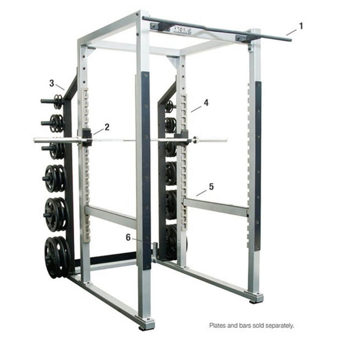 York Barbell 54006 STS Power Rack with Hook Plates Numbered